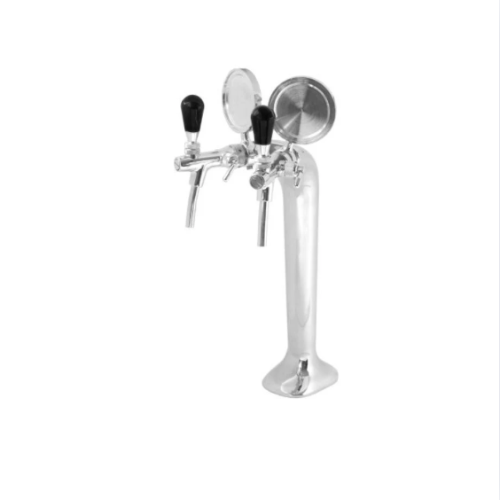 Metal tower KOBRA for 2 taps Silver