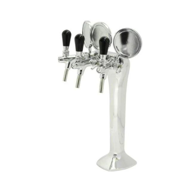 Metal tower KOBRA for 3 taps Silver