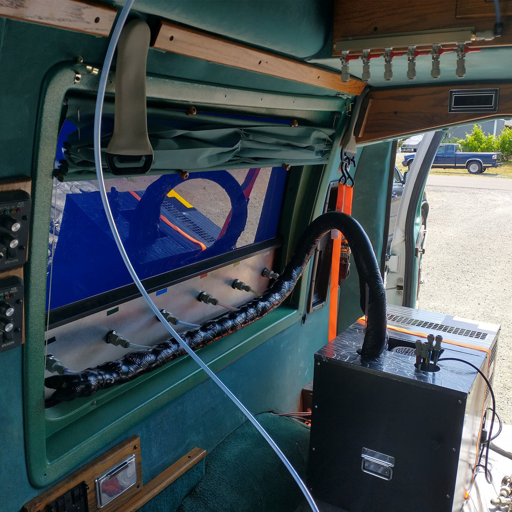 Setup of AS chiller inside the van