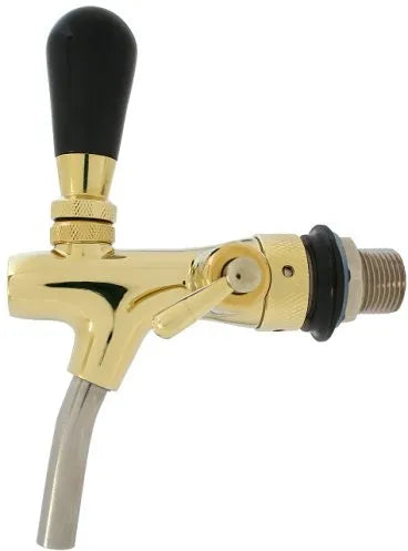 Chrome Gold Beer Dispensing Tap 35mm shank