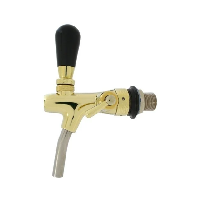 Chrome Gold Beer Dispensing Tap 35mm shank