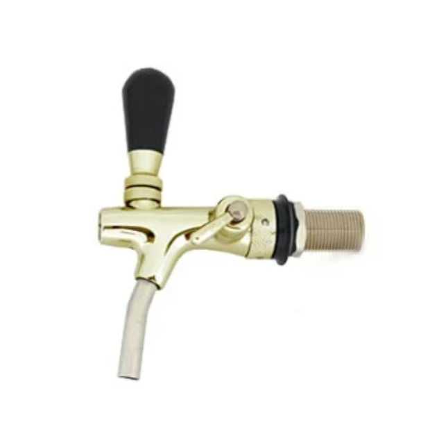 Chrome Gold Beer Dispensing Tap with 55mm shank